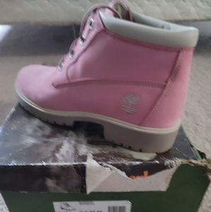Pink timberland boots